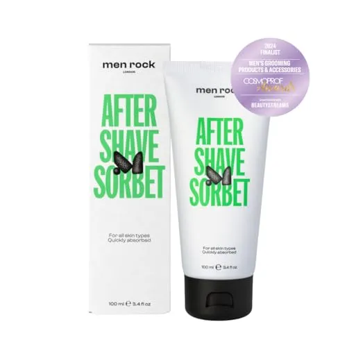 Men Rock After Shave Balsam Herren – Sanfte, Beruhigende Hautpflege für Herren, Gesichtspflege nach der Rasur für Normale bis Trockene Haut, 100ml