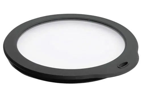 Weis Frischhaltedeckel aus Glas und Silikon in der Farbe Transparent-Schwarz, Maße: 20cm x 23cm x 2cm, 11120