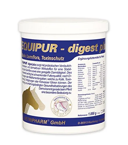 Equipur Digest Plus | 1 kg | Ergänzungsfuttermittel für Pferde | Mit probiotischen Kräutern