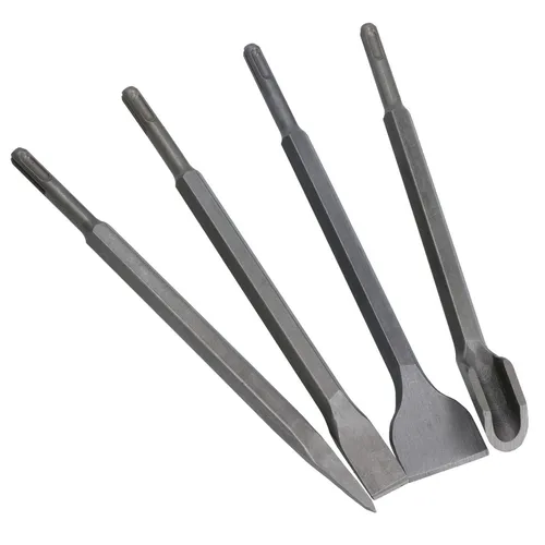SDS Plus Stechbeitel-Set Point Flachmeißel und Fliesenmeißel (4er Set) TE282