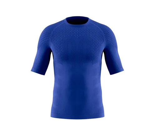 Bauerfeind Funktionsshirt COMPRESSION SHIRT SHORT SLEEVE blau M - Trainingsbekleidung mit hervorragender Kompression für optimale Muskelunterstützung und Komfort beim Sport.
