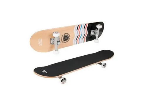 HUDORA 12553 Komplettes Skateboard - Cruiserboard aus hochwertigem Holz, ideal für Anfänger und Fortgeschrittene, mit klassischem Design für perfekten Fahrspaß.