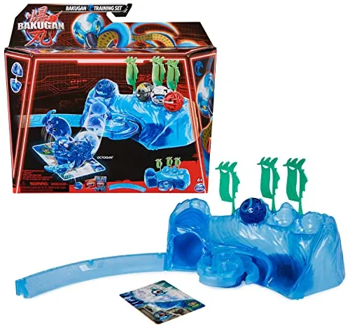 Bakugan 3.0 Training Set mit Core Ball Octogan vom Wasser-Clan, Trainingslandschaft mit individuell zusammenstellbarer Actionfigur und Sammelkarten, für Kinder ab 6 Jahren
