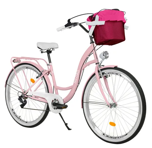 MILORD Damenfahrrad Citybike Komfort 28 Zoll mit Metallkorb von Milord
