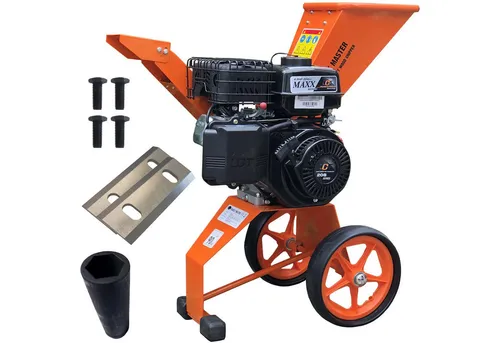 Forest Master Messerhäcksler Benzin Häcksler 6 PS 208ccm 4-Takt inkl. Messer Nuss und Schrauben