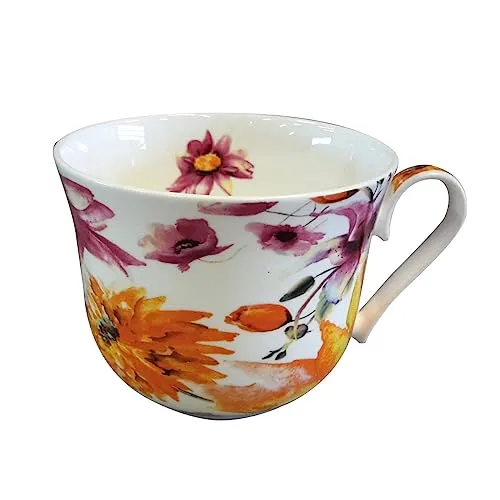 Jameson & Tailor Becher aus veganem Brillantporzellan 480 ml Sommerwiese