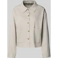 OPUS PANTS Hemdbluse mit Knopfleiste Modell 'Famosy' in Hellgrau, Größe 44