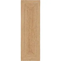 benuta Pure Juteläufer Jutta Hellbraun 80x250 cm - Teppiche: Handgefertigter Juteläufer mit robustem, schmutzunempfindlichem Design für einen lässigen Boho-Vibe in jedem Raum.