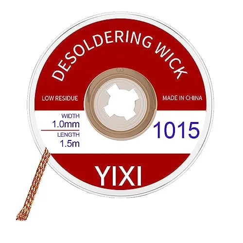 Stück 1.0mm*1.5m Entlötlitze Entlötdraht,Löten Zubehör,No-Clean Löt Entlötlitze,Solder Wick,Lötlitze,Lötzin,Löt Zubehör,Dochte Litzen zum Entlöten,Lötdocht für Entfernen von Lötdochten 1
