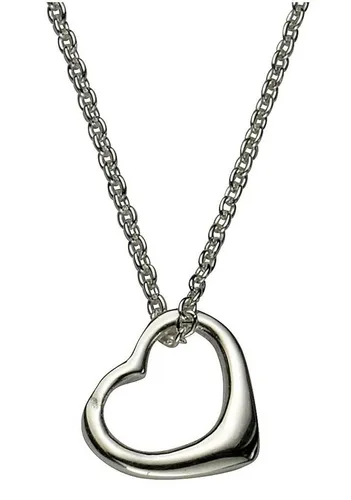 Firetti Kette mit Herz-Anhänger aus Silber 925 - Ketten mit Anhänger, romantischer Herz-Anhänger, perfekt als Geschenk für besondere Anlässe und um Liebe zu zeigen.
