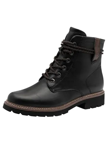 Schnürstiefelette TAMARIS Damen, Gr. 37 - Modische Schnürstiefelette aus veganem Lederimitat mit 3 cm Blockabsatz, ideal für Wandertouren und den Alltag.