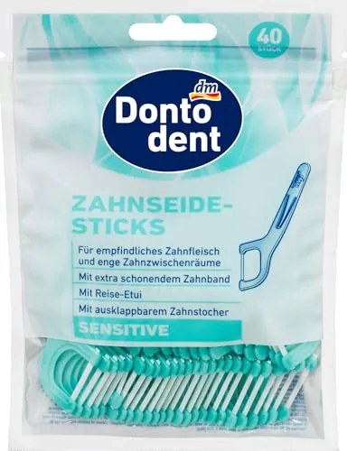 Dontodent Zahnseidesticks Sensitive, 40 Stück