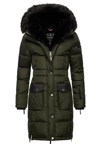 Navahoo Steppmantel Sinja stylischer Winter Parka mit edlem Fellimitat