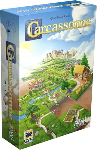 Z-Man Games Carcassonne - Strategisches Brettspiel für 2-5 Spieler - Gesellschaftsspiel für Ages 7+, fördert strategisches Denken und bietet spannende Spielrunden von 45 Minuten.