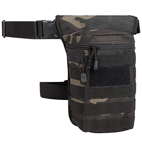 Brandit Side Kick Bag Molle darkcamo Gr. OS - Gürteltaschen mit robustem 600DEN Polyester, ideal für Outdoor-Aktivitäten. Enthält Molle-System-Schlaufen und verstellbare Gurte für optimalen Tragekomfort.