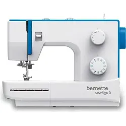 BERNETTE Freiarm Nähmaschine sew&go 5 - Nähmaschinen mit 23 Programmen, automatischer Einfädelhilfe und Fadenabschneider für müheloses Nähen – ideal für kreative Projekte.