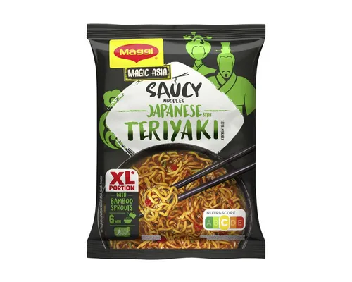 MAGGI Gewürz, Maggi Magic Asia Saucy Noodles Japanese Teriyaki Style Packung 128g