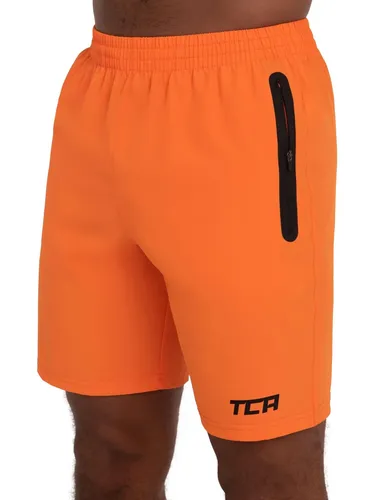 TCA Herren Elite Tech Trainingsshorts in orange von TCA