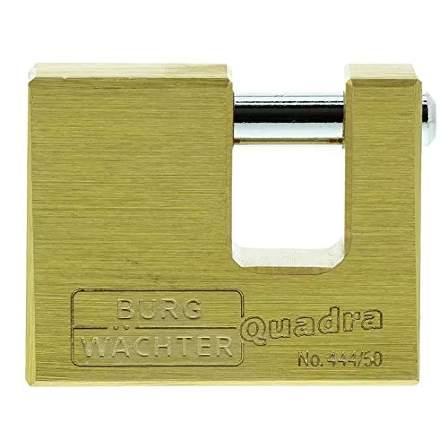 Burg-Wächter Vorhängeschloss, 7 mm Bügelstärke, Kneifschutz, 2 Schlüssel, Quadra 444 50 SB