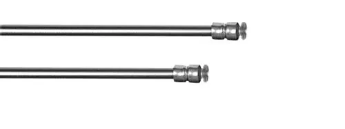 Produktbild Klemmstangen, Teleskopstangen, Gardinenstangen, Scheibengardinenstangen, Vitragenstangen – Länge: 80– 100 cm – Farbe: edelstahl – matt 2 x