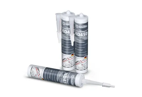 Hausa Dichtstoff HD450 - Profi-Kautschuk-Dichtstoff für Dachabdichtungen, 100% wasserdicht und hoch witterungsbeständig, ideal für Reparaturen und Verklebungen bei allen Wetterbedingungen.