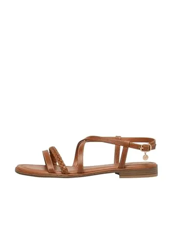 s.Oliver Sandalen in Leder-Optik mit Dornschließe - Stylische Sandalen in Leder-Optik aus Synthetik, ideal für den Sommer. Mit praktischer Dornschließe für optimalen Halt.