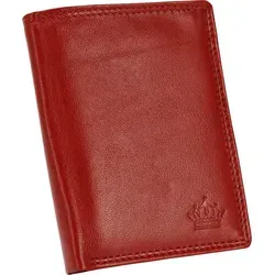 Geldbörse Herren Portemonnaie Echt Leder Börse Hochformat Geldbeutel Rot RFID-Schutz MANZA® - Rot