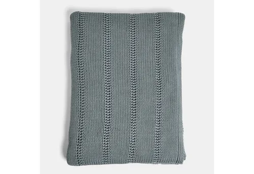 Loberon Plaid Lémeré, kuschelweich & dekorativ in blau von Mirabeau