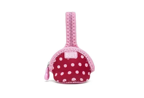 Built NY Schnullerbefestigung Schnullertasche Tragetasche für Schnuller, Mini Dots, baby pink