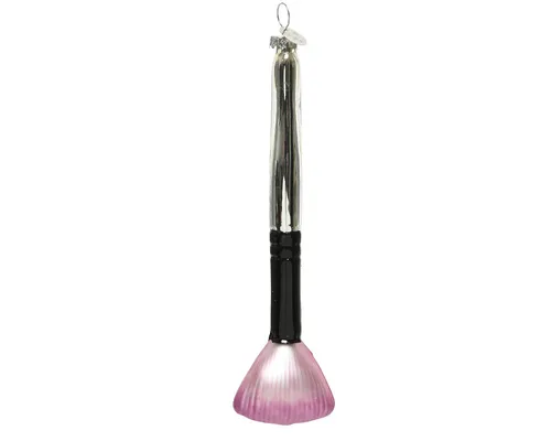 Kaemingk Christbaumschmuck, Christbaumschmuck Glas Make-Up Pinsel Kosmetik Beauty 16,5cm rosa