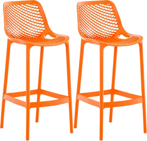 CLP 2er Set Barhocker Air in orange von CLP