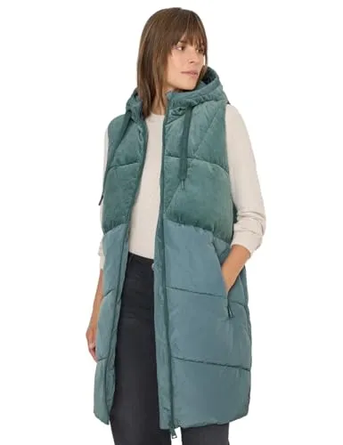 Cecil Damen Cordmix Puffer Weste in grün von CECIL