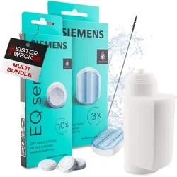 MEISTERZWECK4U Pflegeset Kaffeevollautomaten - 1x Wasserfilter, 1x Entkalkungstabletten, 1x Reinigungstabletten, Reinigungsbürste - Reinigungsset ...