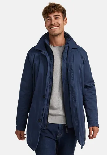 Indicode Kurzmantel INOklaho blau L - Funktionsjacke in Navy, ideal für die Übergangszeit mit praktischer Kapuze und Regular Fit für optimalen Tragekomfort.