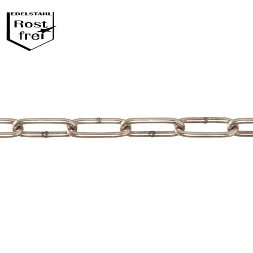 Conacord Rundstahlkette 4 mm x 1 m Edelstahl  Gliederketten