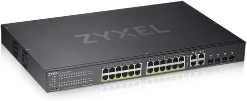Zyxel Nebula 24-Port Gigabit PoE+ Switch - Smart-Managed mit Cloud-Kontrolle, geräuschlos und ideal für ruhige Büros