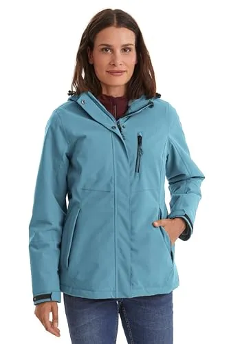 Killtec Damen Outdoorjacke KOW 140 - Wasserdicht & Atmungsaktiv - Funktionsjacke mit 10.000 mm Wassersäule, winddicht und atmungsaktiv. Abzippbare Kapuze und kuscheliges Teddyfleece für optimalen Komfort bei Outdoor-Aktivitäten.