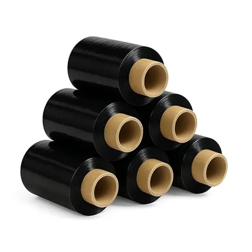 Freiziel® 6x Mini Rollen 10 cm Stretchfolie 23 my (schwarz)