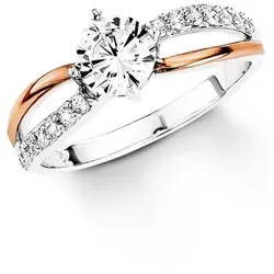 Amor Ring 925 Sterling Silber Damenring mit Zirkonia von Amor