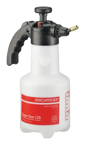 Birchmeier Super Star 1.25 Drucksprühgerät - Drucksprühgerät für den Haushaltsgebrauch mit 2 bar Druckspeicher, ideal für Pflanzenpflege und Schädlingsbekämpfung. Schwenkbare Düse für präzises Sprühen.