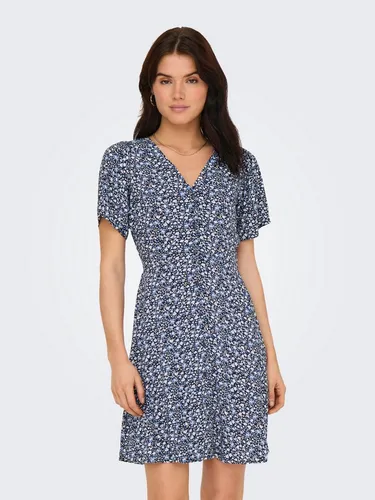 ONLY Onlevida S/S Kurzkleid WVN Noos in blau von ONLY