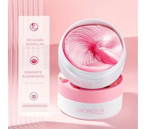 Stück Honey Peach Collagen Augenpads mit Hyaluronsäure & 10 Vitaminen – Feuchtigkeitsspendende Anti-Aging Augenmaske gegen Falten, Augenringe & Tränensäcke – Kühlende Eye Patches für müde Augen 60