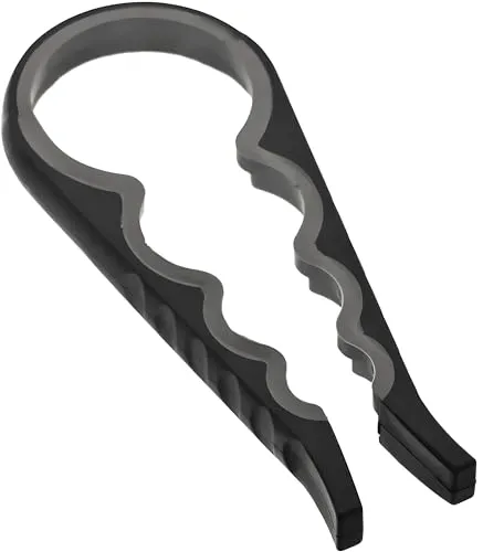 DECKELÖFFNER Glasöffner Flaschenöffner Schraubdeckelöffner Multiöffner 2-Varianten 78 (Schwarz)