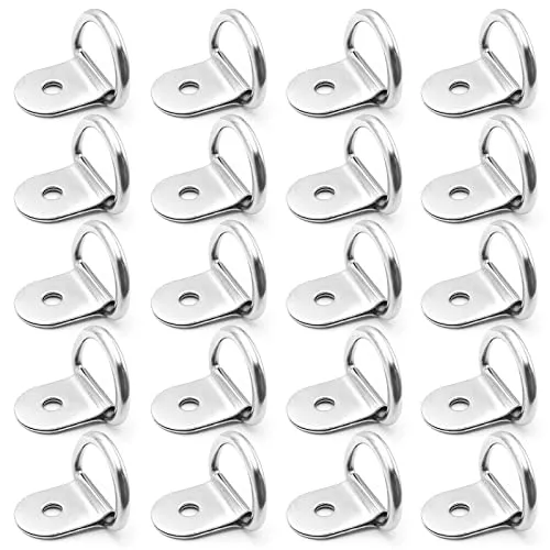 Zurrösen für Anhänger,Anhänger Zurrösen 20 Stück D Ring Zurröse Edelstahl Edelstahl Aufbauzurrösen Zurring Ringe Haken D-Ring Zurring Aufbauring Ring für Ladungssicherung in PKWs Kajak und Anhängern