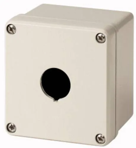 Eaton M22-I1M-SAL Aufbaugehäuse - Sonstige Elektroinstallationsartikel, robust und ideal für individuelle Montageprojekte mit 1 Einbaustelle (Ø x H) 22mm x 84mm in Grau.