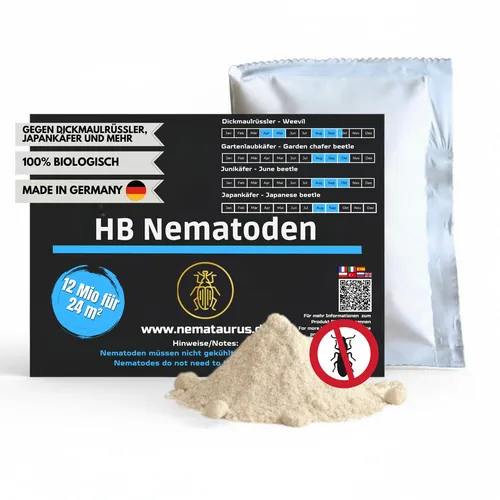 Produktbild HB Nematoden 12 Mio für 24m² | Effektive Bekämpfung von Japankäfer, Junikäfer