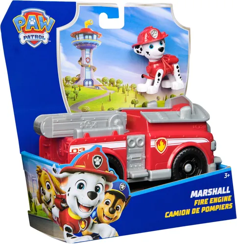 PAW Patrol Feuerwehr-Fahrzeug mit Marshall-Figur - Motorfahrzeugspielset für Kinder, mit beweglicher Leiter und authentischen Details, ideal für spannende Abenteuer im Kinderzimmer.