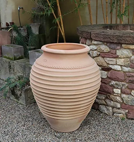 Palatina Werkstatt Exklusive Terracotta Amphore Ficus 70cm - 100% handgemachtes Unikat für Garten & Zuhause - Eine Zeitlose Schönheit aus Griechenland