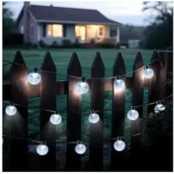 Salcar LED Solarleuchte LED Kugel-Lichterkette Außen Solar Gartenleuchte Weihnachtsdeko, 2-Leuchtmodi, 10m 40LED, Kaltweiß 1000 cm