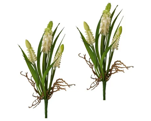 Kunstblume Künstliche Hyazinthen Kunstblumen im Set in weiß 22 cm Hyazinthen, matches21 HOME & HOBBY, Höhe 22 cm